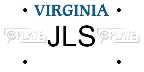 JLS Virginia License Plate