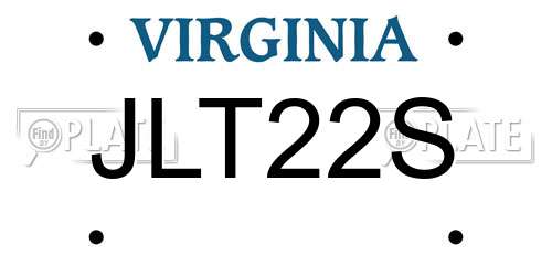 JLT22S Virginia License Plate