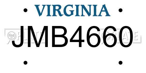 JMB4660 Virginia License Plate