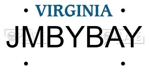 JMBYBAY Virginia License Plate