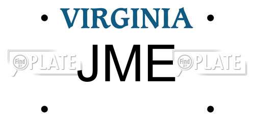 JME Virginia License Plate
