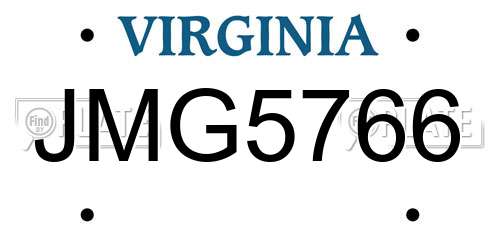 JMG5766 Virginia License Plate