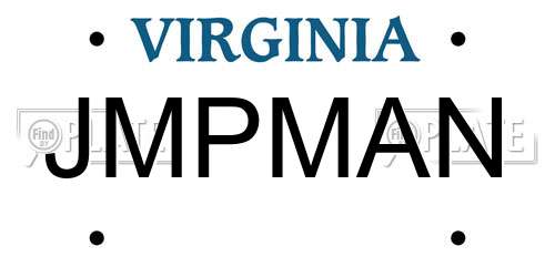 JMPMAN Virginia License Plate