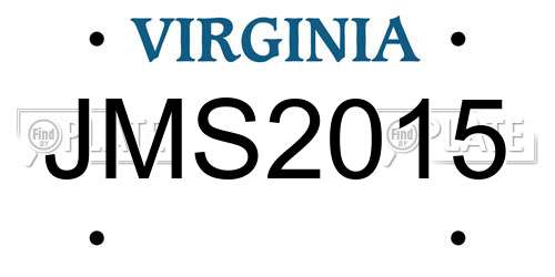 JMS2015 Virginia License Plate