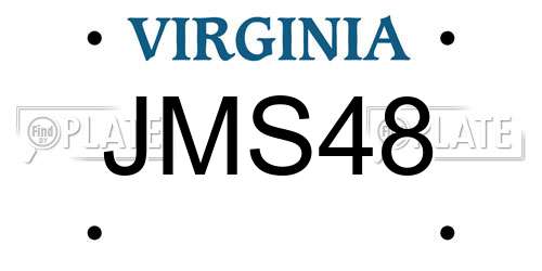 JMS48 Virginia License Plate