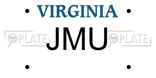 JMU Virginia License Plate