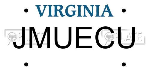 JMUECU Virginia License Plate