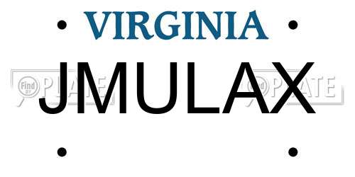JMULAX Virginia License Plate