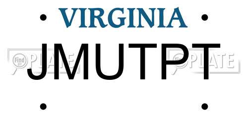 JMUTPT Virginia License Plate