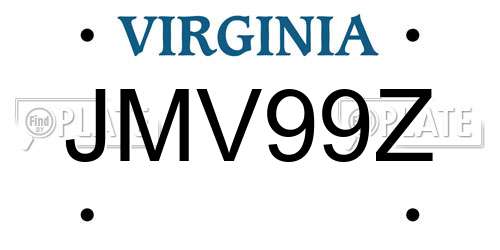 JMV99Z Virginia License Plate