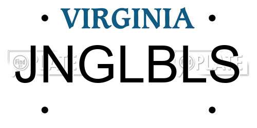 JNGLBLS Virginia License Plate