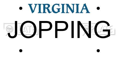 JOPPING Virginia License Plate
