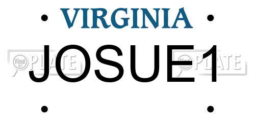 JOSUE1 Virginia License Plate