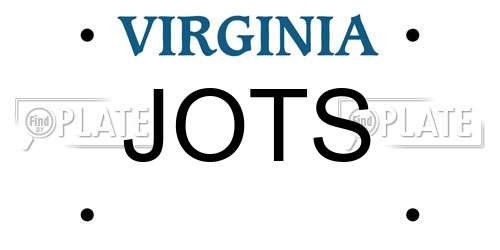 JOTS Virginia License Plate