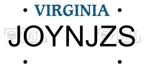 JOYNJZS Virginia License Plate