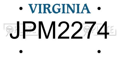 JPM2274 Virginia License Plate