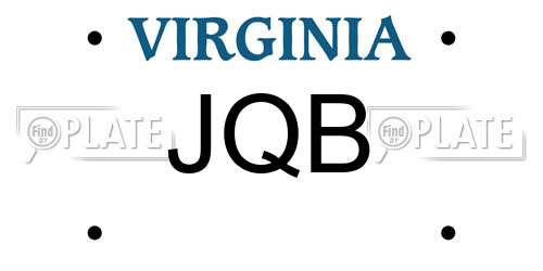 JQB Virginia License Plate