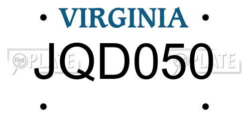 JQD050 Virginia License Plate