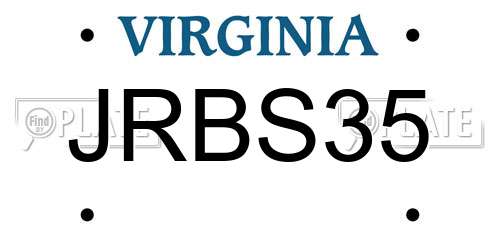 JRBS35 Virginia License Plate
