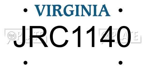 JRC1140 Virginia License Plate