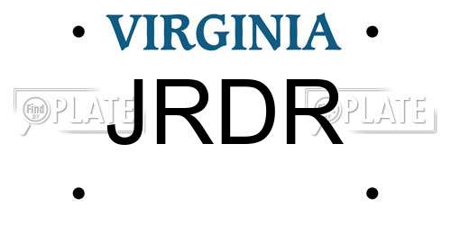 JRDR Virginia License Plate