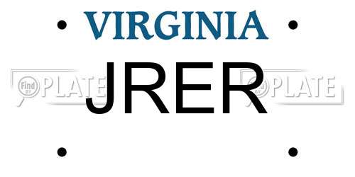 JRER Virginia License Plate