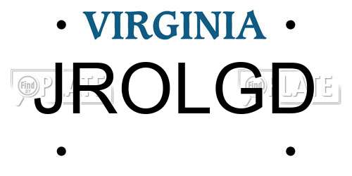 JROLGD Virginia License Plate