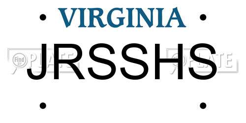 JRSSHS Virginia License Plate