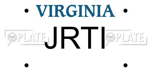 JRTI Virginia License Plate