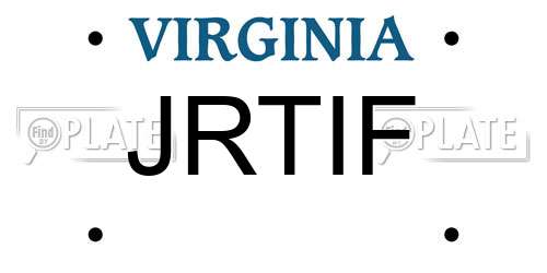 JRTIF Virginia License Plate