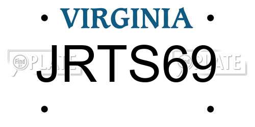 JRTS69 Virginia License Plate