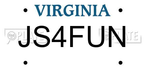 JS4FUN Virginia License Plate