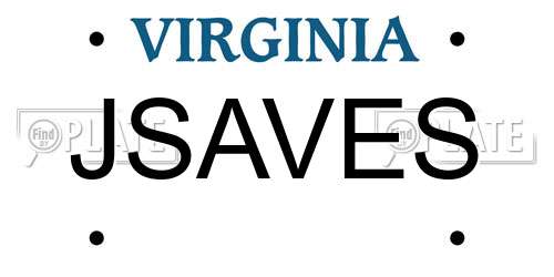 JSAVES Virginia License Plate