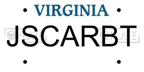 JSCARBT Virginia License Plate