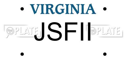 JSFII Virginia License Plate