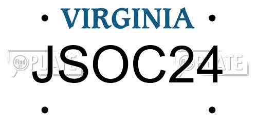 JSOC24 Virginia License Plate