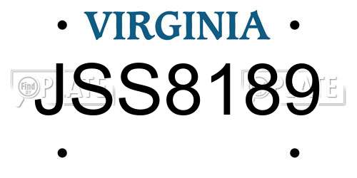 JSS8189 Virginia License Plate