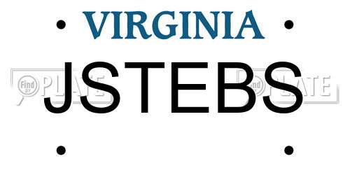 JSTEBS Virginia License Plate
