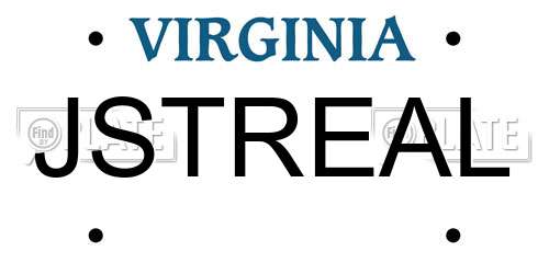 JSTREAL Virginia License Plate