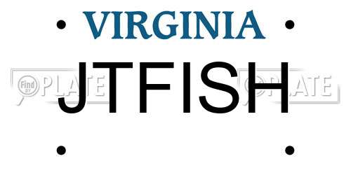 JTFISH Virginia License Plate