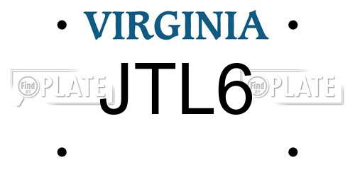 JTL6 Virginia License Plate