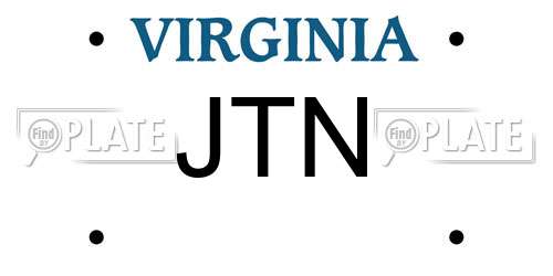JTN Virginia License Plate