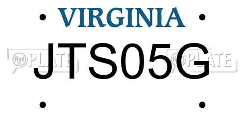 JTS05G Virginia License Plate
