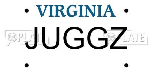 JUGGZ Virginia License Plate