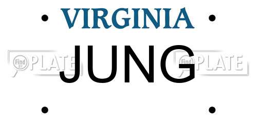 JUNG Virginia License Plate