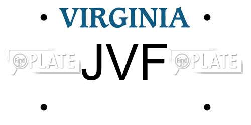 JVF Virginia License Plate