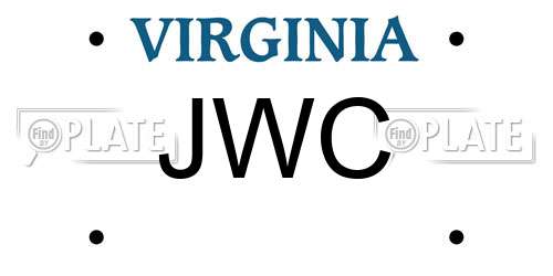 JWC Virginia License Plate