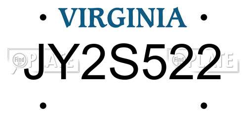 JY2S522 Virginia License Plate