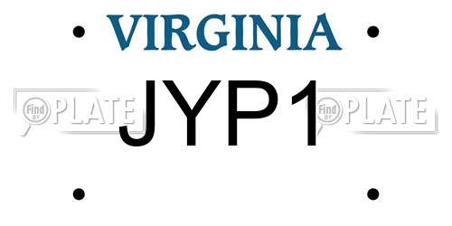 JYP1 Virginia License Plate