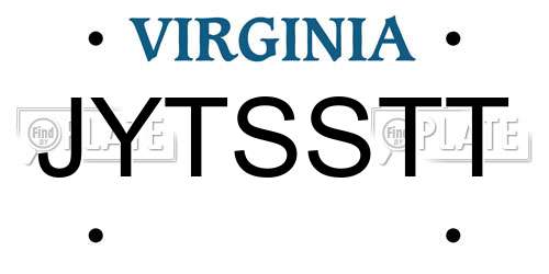 JYTSSTT Virginia License Plate